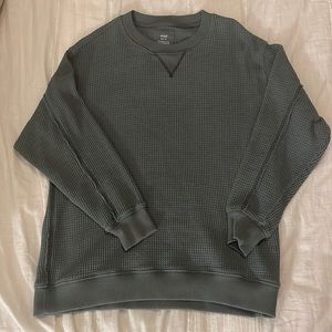 Aerie waffle crew neck